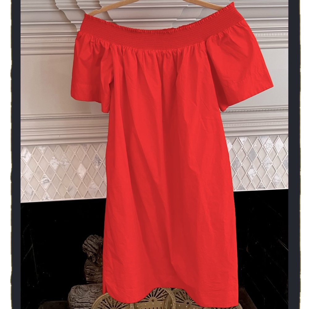 J. Crew Off the Shoulder Shift Dress